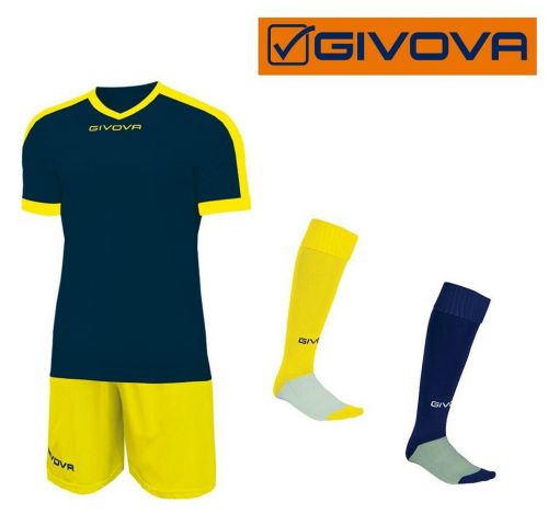 Givova Trikot Revolution dunkelblau-gelb